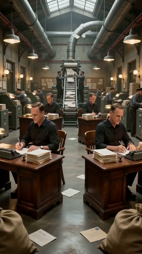 Chuck in a mail room